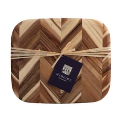 Architec Madeira 14.5 in. L X 12.5 in. W X 0.75 in. Acacia Wood Herringbone Utility Cutting Board 1