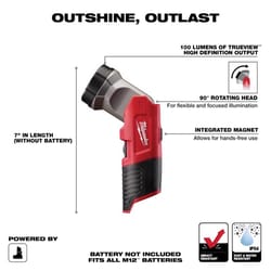 Milwaukee M12 100 lm Black/Red LED Work Light