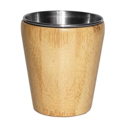 Totally Bamboo 2 oz Brown/Silver Stainless Steel/Wood Blank Shot Glass