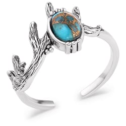 Montana Silversmiths Women's Kristi Titus Turquoise Haven Silver/Turquoise Ring One Size Fits Most