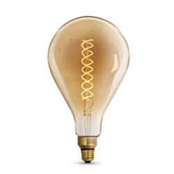 Feit LED Filament PS50 E26 (Medium) LED Bulb Amber 60 Watt Equivalence 1 pk