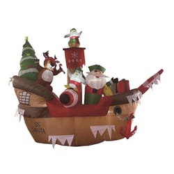 Celebrations Long Pirate Santa Boat 9 ft. Inflatable