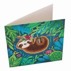 Crystal Art Craft Buddy Sloth Craft Card Kit Multicolored