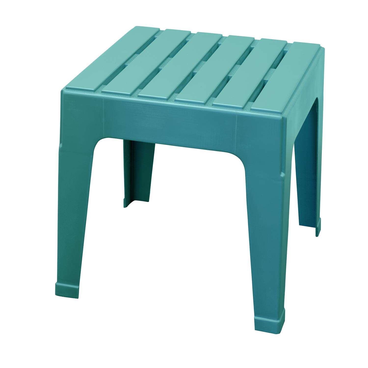 Adams Big Easy Teal Square Resin Side Table - Ace Hardware