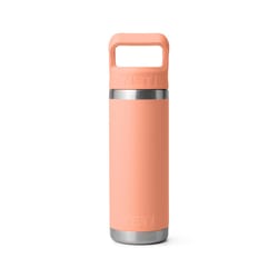 YETI Rambler 18 oz Lowcountry Peach BPA Free Bottle with Straw Cap