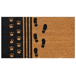 Calloway Mills 1.42 ft. W X 2.42 ft. L Black/Natural Casual Coir Door Mat