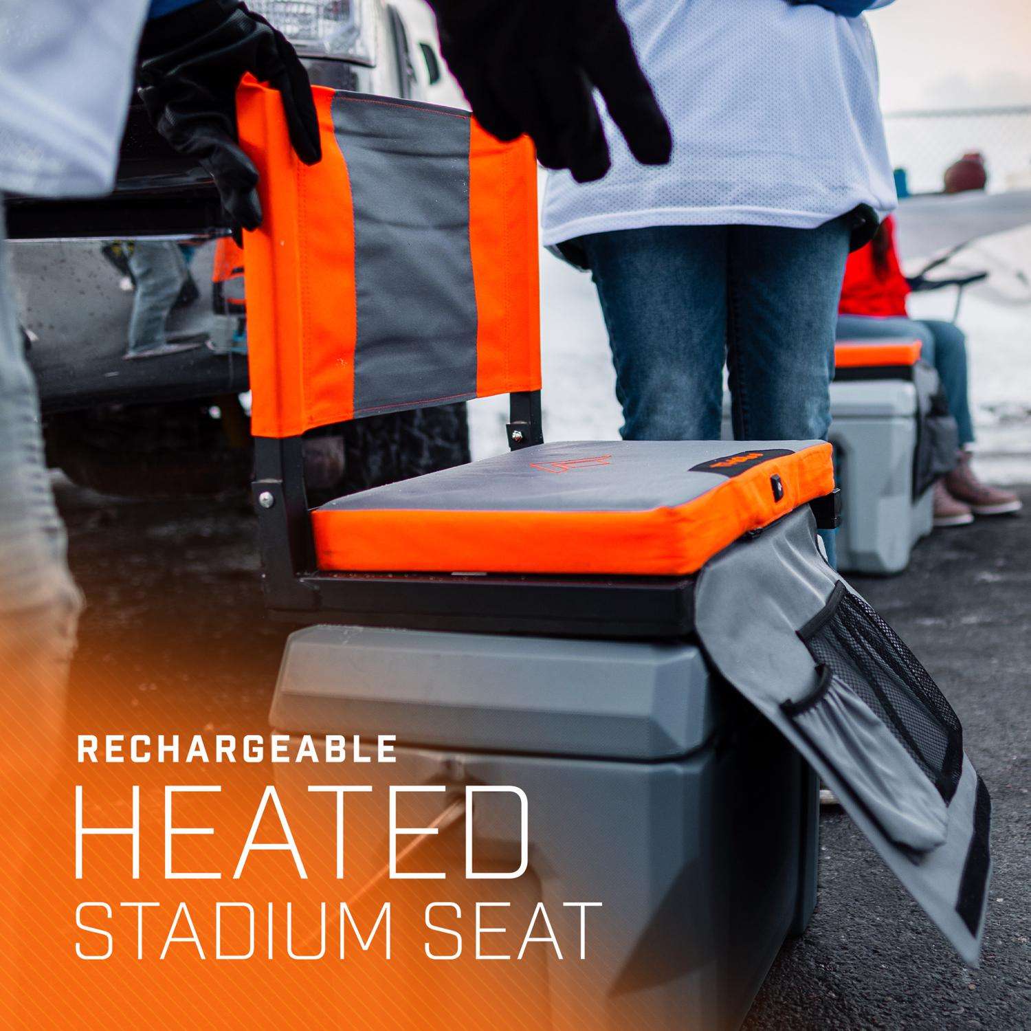 Bench Warmer Battery Heated Stadium Seat Cushion