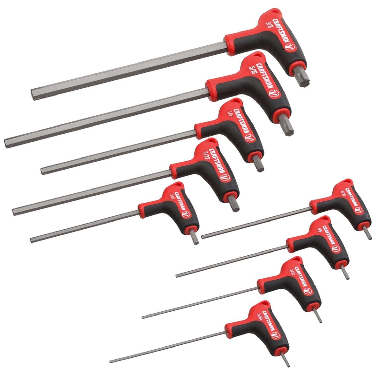 Craftsman VSeries XTract Technology SAE THandle Hex Key Set 9 pc