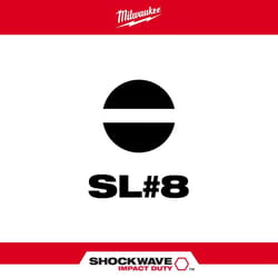 Milwaukee Shockwave Slotted 3/16 in. X 1 in. L Insert Bit Steel 2 pc