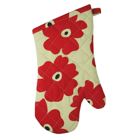 Oven Mitts and Pot Holders Sets (Grill Theme 3pc Set), Kitchen Mittens, Pot  Holders Sets, Cooking Mittens, Cute Oven Mitts (Red)