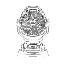 EGO 19.49 in. H 5 speed Oscillating Misting Fan Remote Control