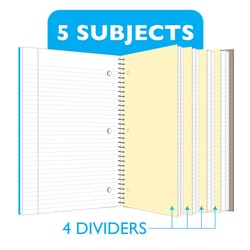 Bazic Products 10-1/2 in. W X 8 in. L College Ruled Side-Spiral Assorted Notebook
