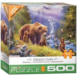 Eurographics Jan Patrik Grizzly Cubs Jigsaw Puzzles Multicolored 500 pc