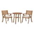 Signature Design by Ashley Vallerie 3 pc Teak Wood Bistro Set Beige