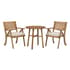 Signature Design by Ashley Vallerie 3 pc Teak Wood Bistro Set Beige