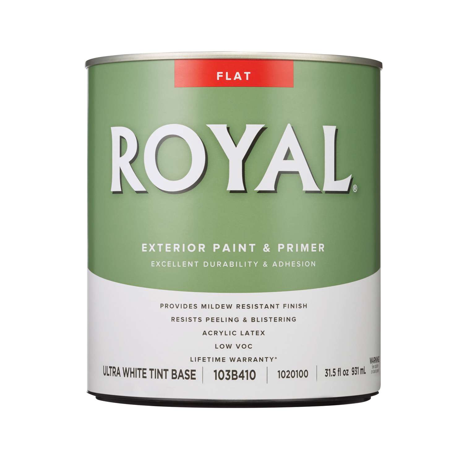 Royal Flat Tint Base Ultra White Base Paint Exterior 1 qt. Ace Hardware