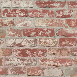 RoomMates 16.5 ft. L Stuccoed Dark Red Brick Vinyl Peel and Stick Wallpaper