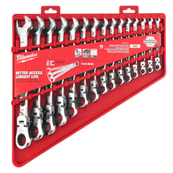 Milwaukee SAE Flex Head Combination Wrench Set 15 pc