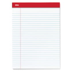 Office Depot 8-1/2 in. W X 11-3/4 in. L College Ruled Double Stitched White Perforated Writing Pads