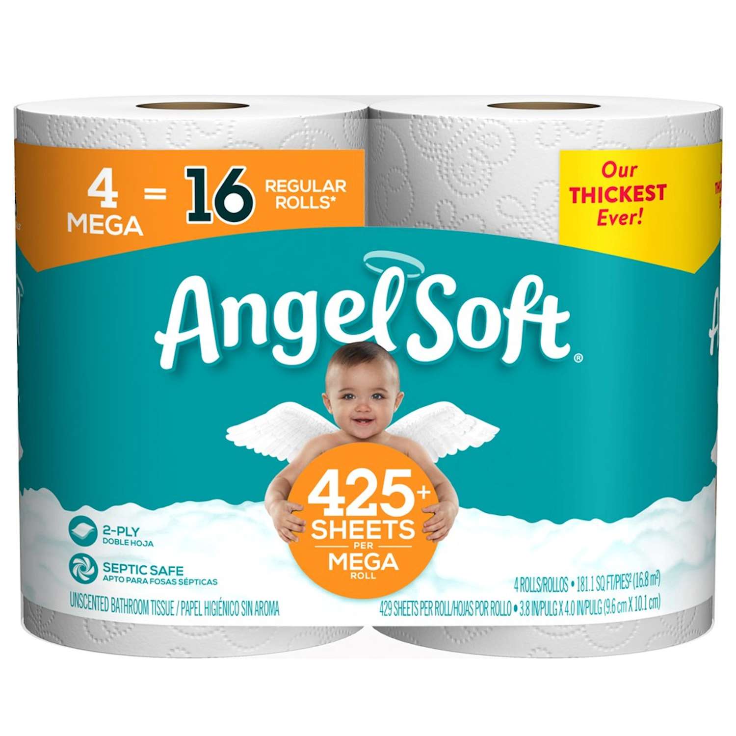 Angel Soft Toilet Paper 4 roll 429 sheet - Ace Hardware