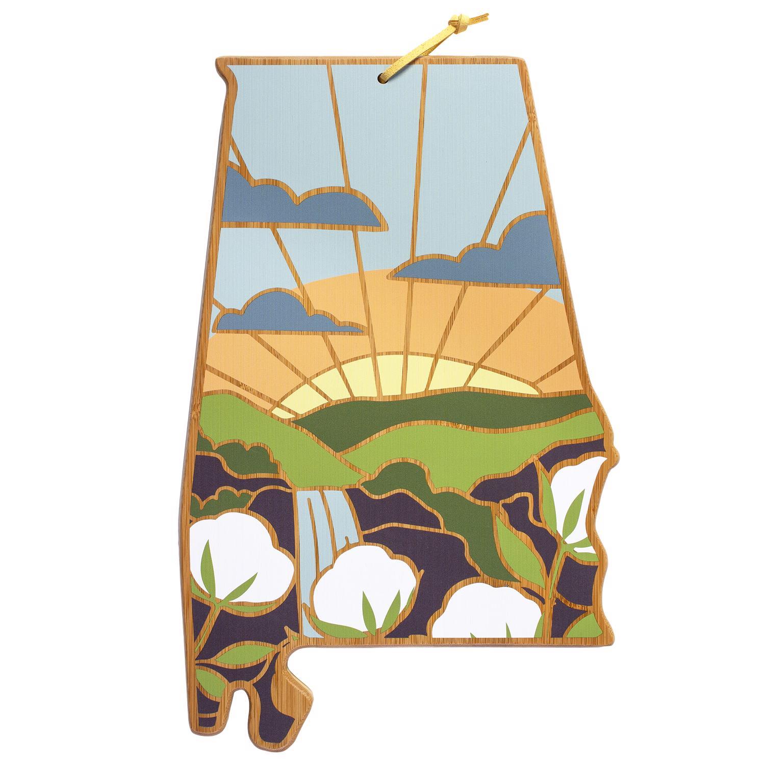Totally Bamboo Summer Stokes 10 in. L X 15.75 in. W X 0.63 in. Bamboo Alabama State Serving & Cuttin Sansujyuku sansujyuku.com