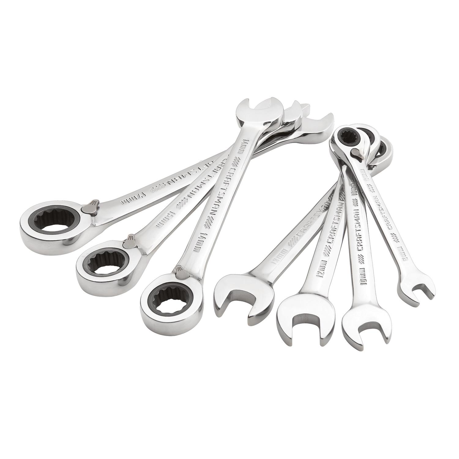 Craftsman Metric Reversible Ratcheting Combination Wrench Set 7 pc Sansujyuku sansujyuku.com