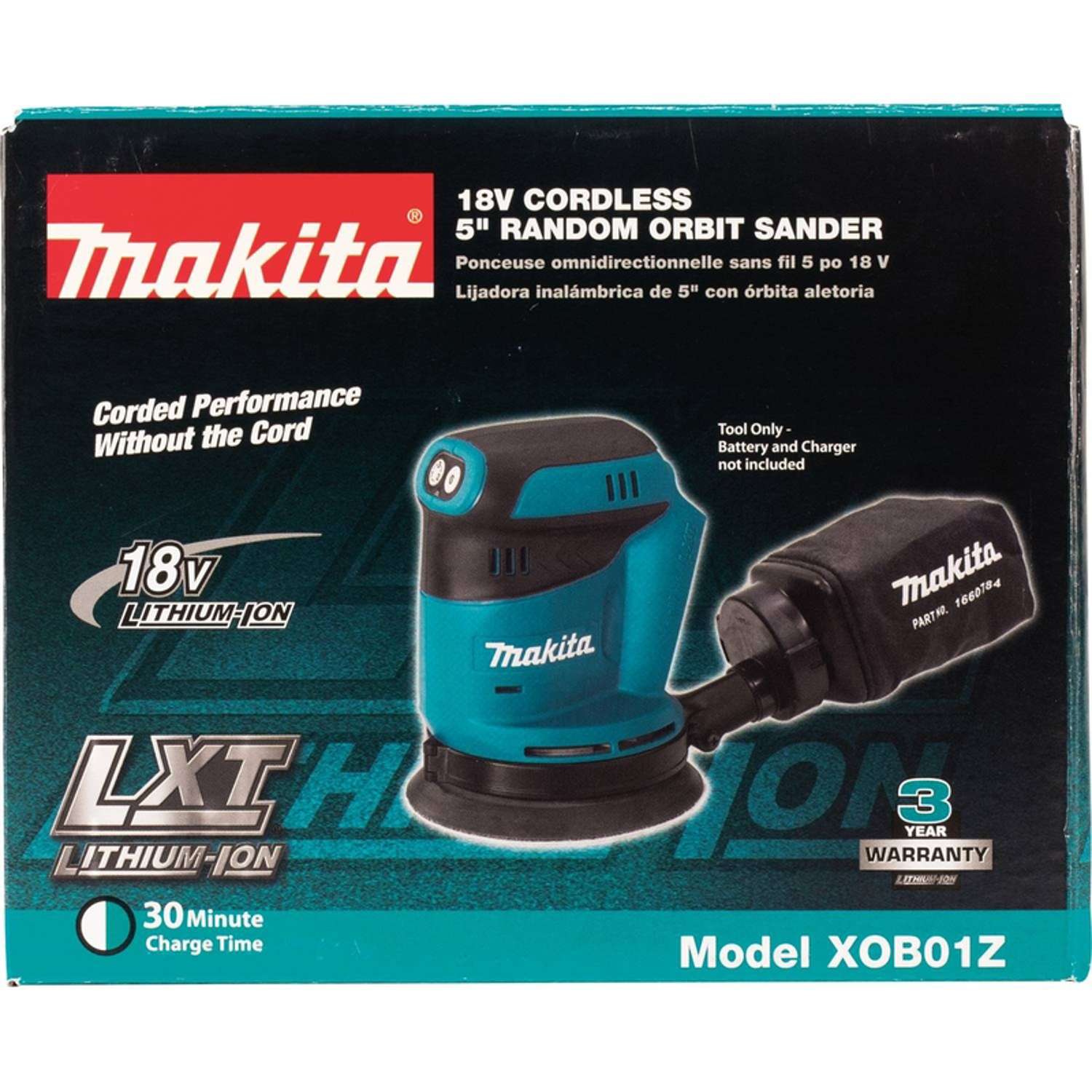 Makita 18V LXT Cordless in. Random Orbit Sander Tool Only Ace Hardware