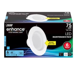 Feit Enhance White 5-6 in. W LED Dimmable Recessed Downlight 10.2 W