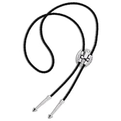 Montana Silversmiths Unisex Onyx Sky Oval Black Bolo Tie