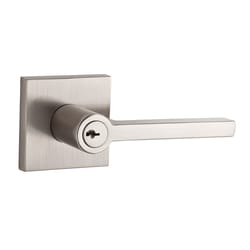 Baldwin Reserve Square Lever Satin Nickel Entry Lockset 2 in.