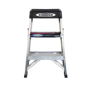 Werner  2 ft. H x 17 in. W Aluminum  Type IA  300 lb. capacity Step Ladder 