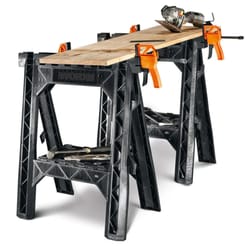 Worx 32 in. H X 24 in. D Sawhorses with Bar Clamps 1000 lb. cap.