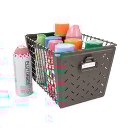 Spectrum Macklin 12.8 in. L X 9.5 in. W X 8 in. H Gray Storage Basket