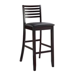 Linon Home Decor Dark Brown Polyurethane Paige Barstool 37 in.