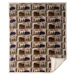 Carstens Inc 68 in. H X 54 in. L Multicolored Polyester Plush Throw Blanket