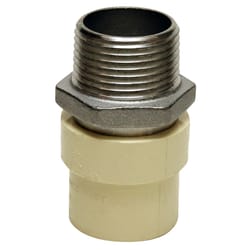 Apollo Schedule 40 3/4 in. CTS in to X 3/4 in. D MNPT CPVC/Stainless Steel 1-1/2 in. Male Adapter 1