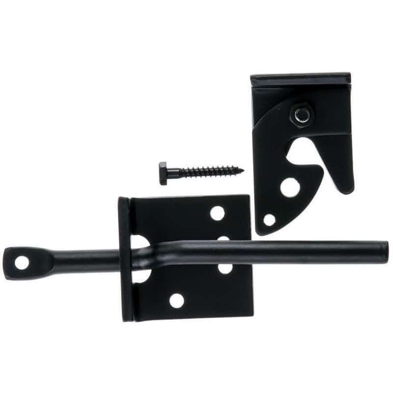 Ace 10.52 in. H x 4.75 in. W x 1.63 in. L Gloss Black Zinc Heavy Duty Adjustable Gate Latch