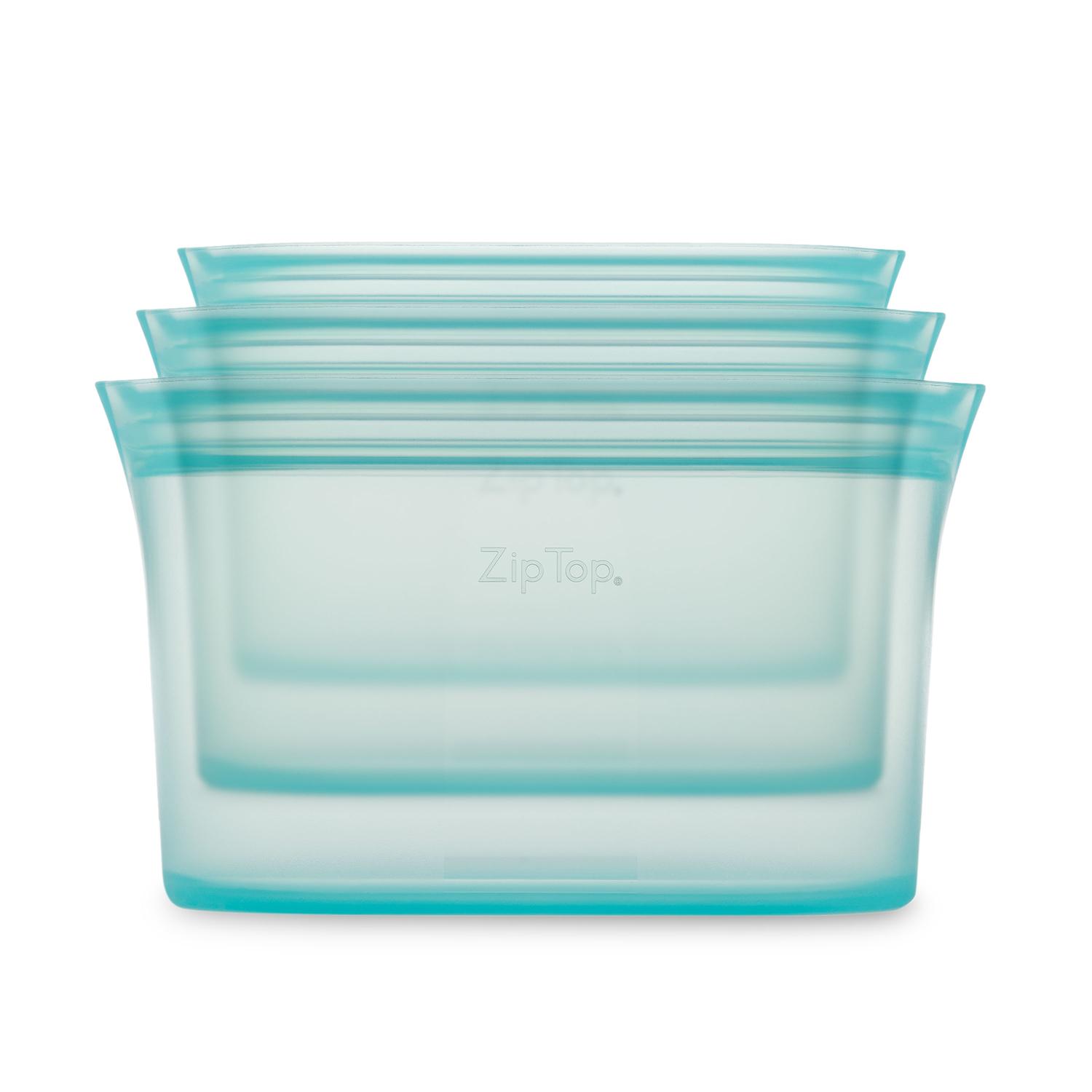 Zip Top Teal Food Storage Container Set 1 pk Sansujyuku sansujyuku.com