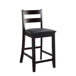 Linon Home Decor Dark Brown Polyurethane Andover Barstool 37.13 in.