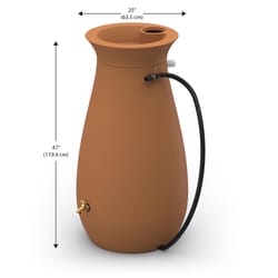 Algreen Products Cascata Terra Cotta 65 gal Rain Barrel Plastic
