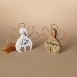 Gerson 10 in. Harvest Turkey Fall Decor