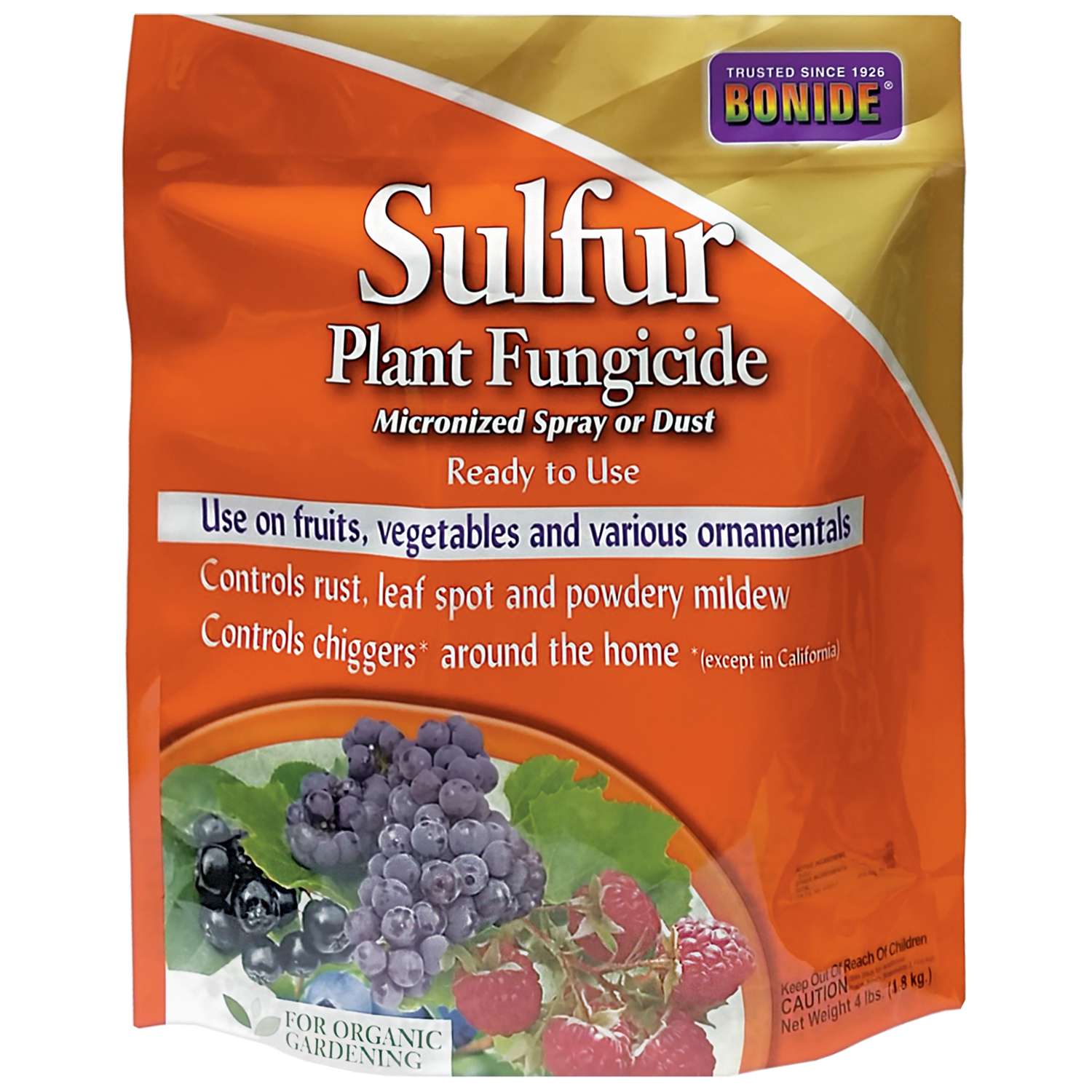 Bonide Sulfur Organic Concentrated Dust Fungicide 4 lb. Ace Hardware