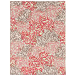 Linon Home Decor Sebago 2 ft. W X 8 ft. L Coral Polyester Area Rug