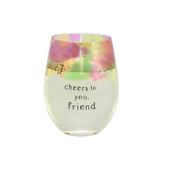 Pavilion Celebrating You 18 oz Clear Glass Stemless Wine Glass