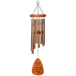 Wind River In Loving Memory Bronze Aluminum/Wood 24 in. Wind Chime