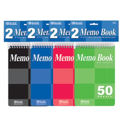 Bazic Products 4 in. W X 6 in. L Top-Spiral Assorted Memo Book