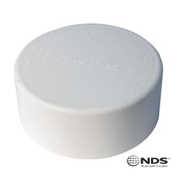 NDS Schedule 35 4 in. Hub each X 4 in. D Hub PVC Drain Cap