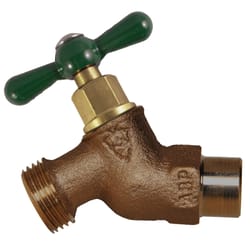 Arrowhead 1/2 in. Copper Sweat X 3/4 in. MHT Brass No-Kink Hose Bibb