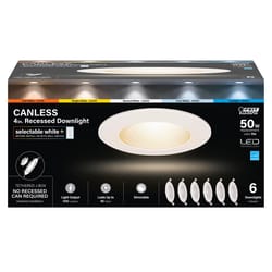 Feit LED Retrofits White 5 in. W LED Canless Recessed Downlight 9 W