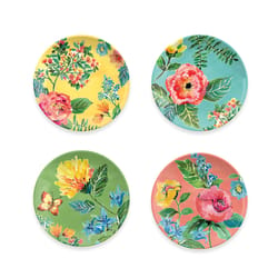 TarHong Assorted Melamine Garden Floral Salad Plate 4 pk